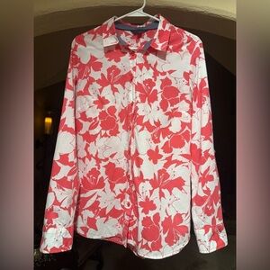 Tommy Hilfiger Red and White Floral Men's Shirt